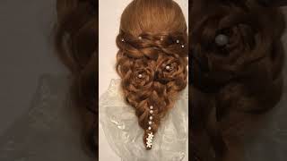 Wedding hairstyles long hair | bun hairstyles | Juda hairstyle || Simple chignon updo open hairstyle