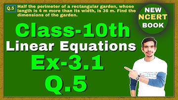 Class-10, Ex-3.1 Q5 (Linear Equation) | New NCERT Math Book | Chapter 3 | CBSE | RBSE | @Gyanversea