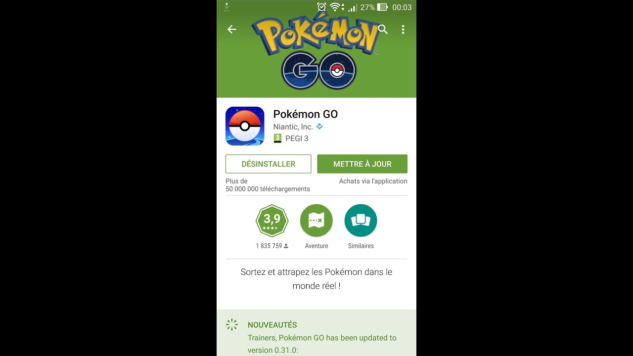 Pokemon Go Fr:Que vaut la mise à jour Pokemon Go ?!