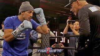 BEAST! TEOFIMO LOPEZ WRECKS PADS WITH POWER & PRECISION DURING WORKOUT WITH FATHER