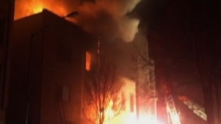 Raw: Fire Engulfs Multi-Story Brooklyn Building