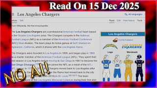 Los Angeles Chargers (No AI) - 15 December 2025