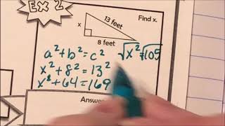 Chapter 5 Lesson 5 The Pythagorean Theorem Ravenclaw Math 8
