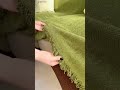 Green Sofa Cover Styling | Sofa Makeover Ideas | Home Decor Tips