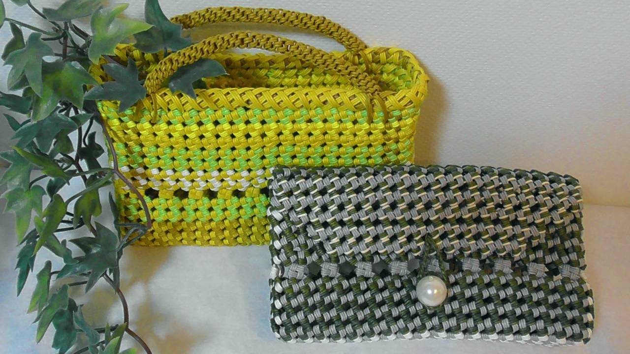 クラフトバンドで作る ミニバッグ - YouTube