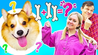 Как собака помогает делать уроки? Смешное видео для детей с корги