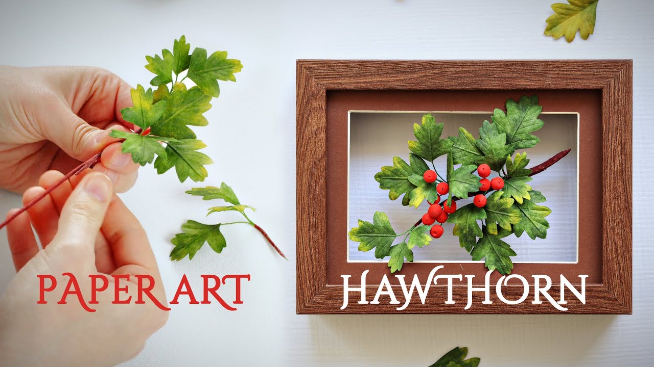 I Made Autumn Berries from Paper - Hawthorn Botanical Art - 3D Paper Art