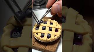 Making a TEENY Tiny Blueberry Pie! 不 Polymer Clay Magic