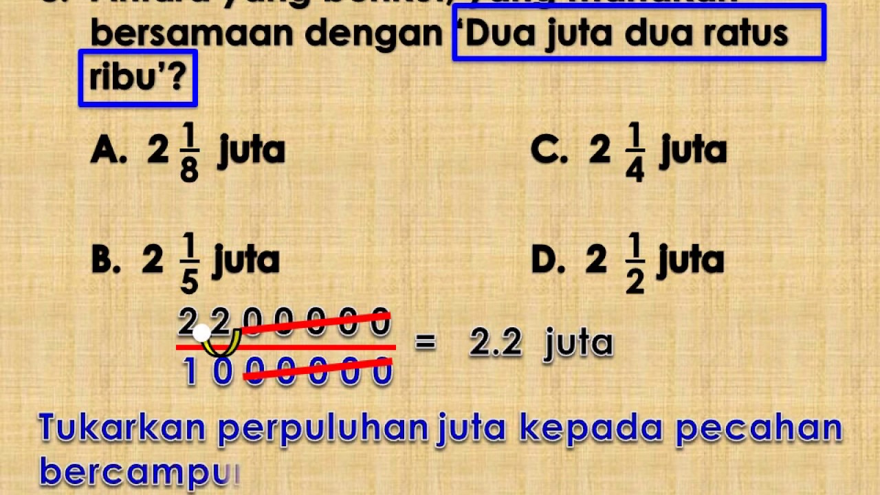 Tukarkan Pecahan Kepada Perpuluhan  Unit 3 perpuluhan  Ketahui cara