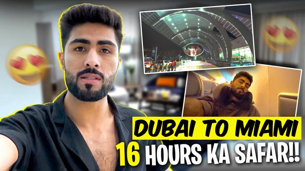 Safar Rind 16 Hours Ka Safar 😫 Dubai To Miami 🤩 | Shahzaib Rind Vlog - YouTube
