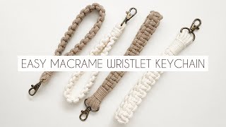 DIY:  MACRAME WRISTLET KEYCHAIN | EASY MACRAME TUTORIAL | MACRAME FOR BEGINNERS screenshot 4