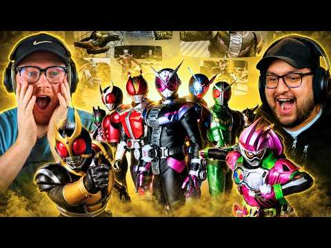 REACTING to ALL kamen rider openings!!