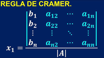Regla de Cramer. demostración