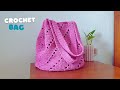 Crochet tote bag  crochet shoulder bag step by step tutorial  vivi berry crochet
