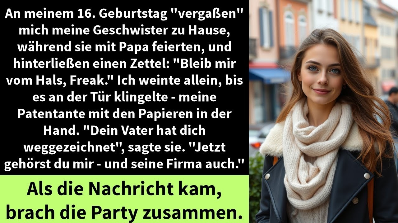An meinem 16  Geburtstag  vergaßen  mich meine Geschwister zu Hause, während sie mit Papa feierten