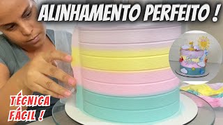 Como Deixar O Alinhamento Das Cores Perfeitas No Bolo De Chantininho Bolo Arco-Íris