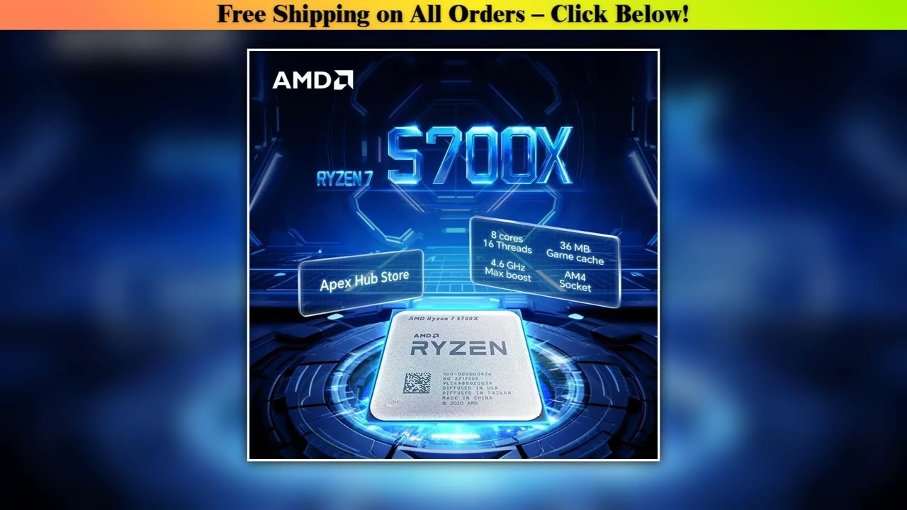NEW AMD Ryzen 7 5700X 8Core 16Thread AM4 Applicable to B550 34GHz 65W 7NM L332M R7 5700X Gaming Pro