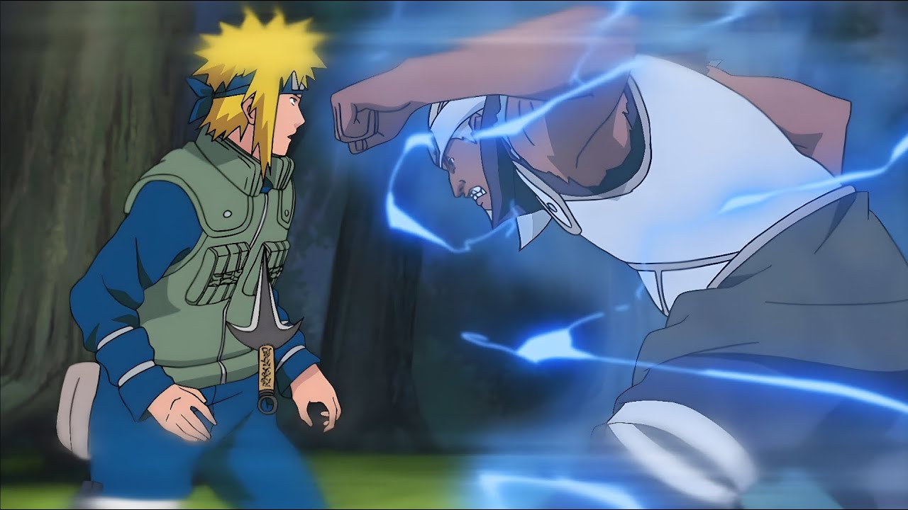 Minato supera a velocidade do Raikage - Minato se torna Hokage | Naruto Shippuden