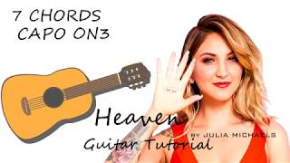 Heaven - Julia Michaels- Guitar Tutorial Lesson Chords - Fifty Shades Freed- How to Play