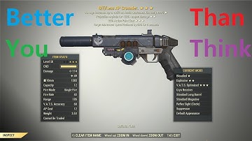 Fallout 76: Bloodied Explosive Crusader Pistol.