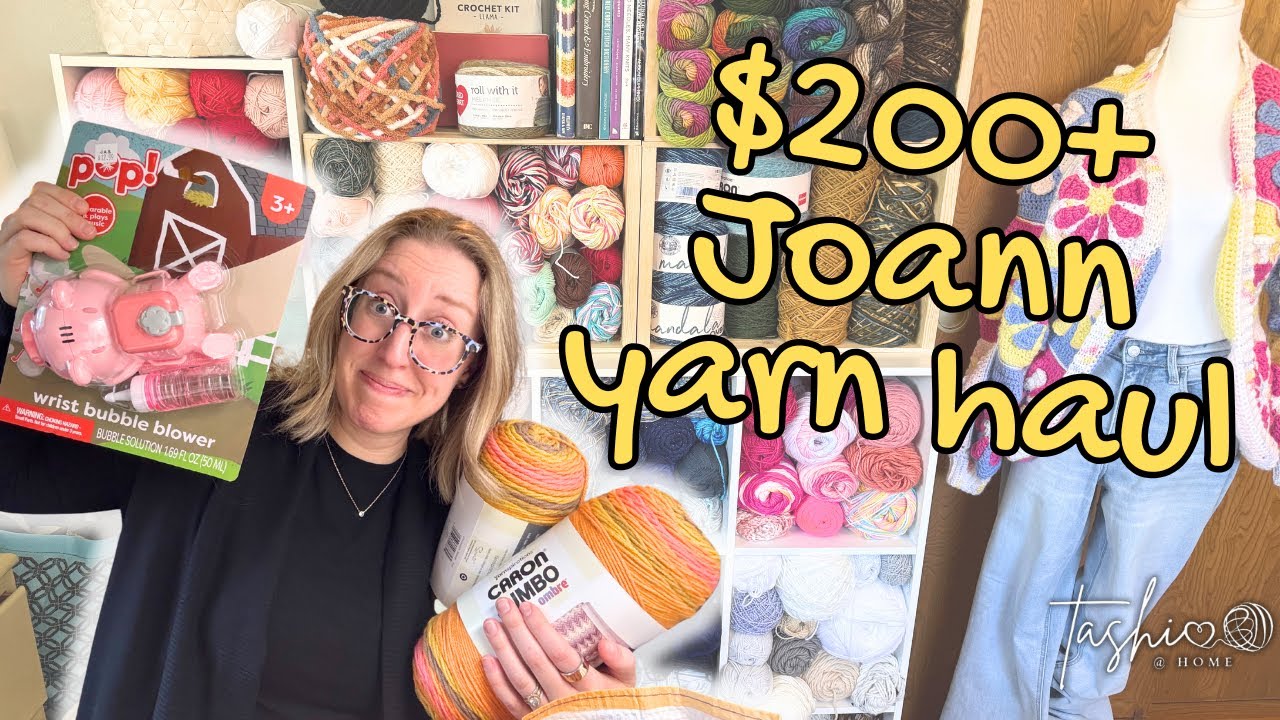 🧶 The FINAL Joann's Yarn Haul 😭 // Tashi at Home Vlog