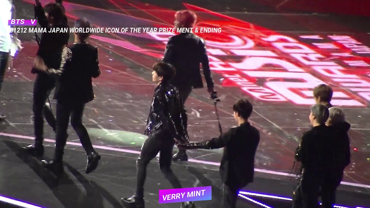 181212 BTS MAMA JAPAN WORLDWIDE ICON OF THE YEAR PRIZE MENT & ENDING