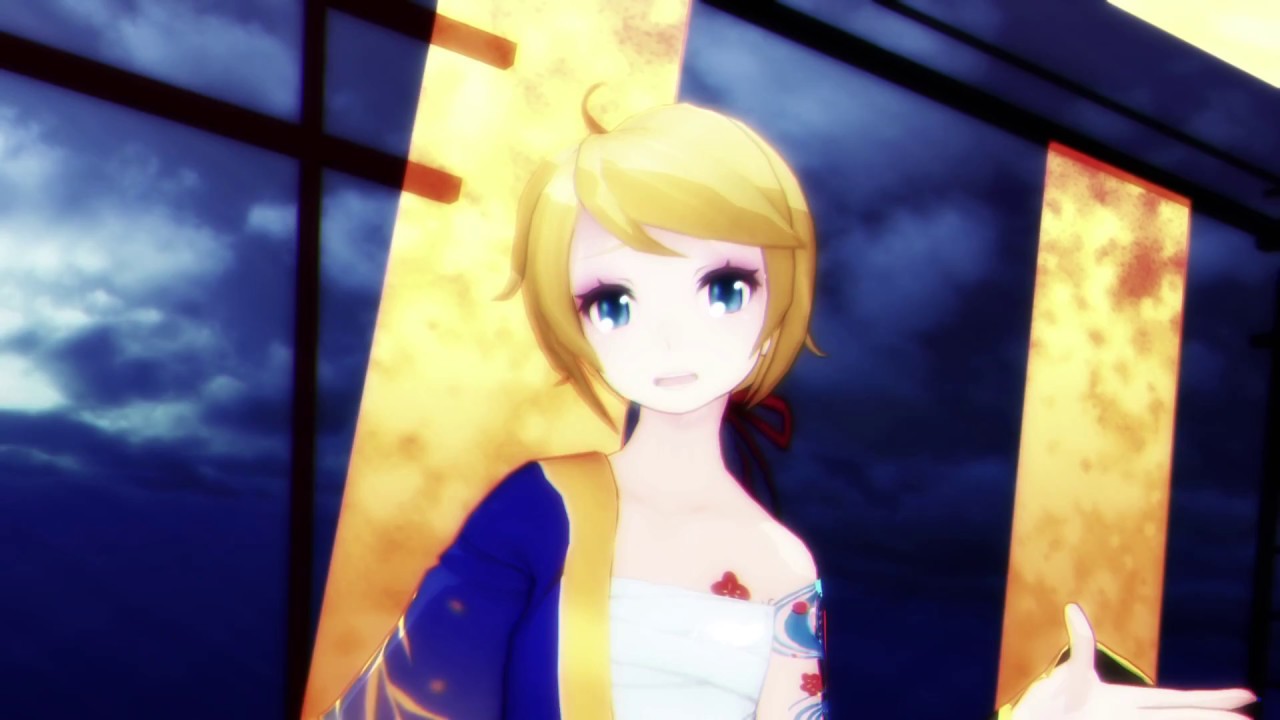 【MMD】レディーレ ~ TDA kagamine rin rain ~ - YouTube