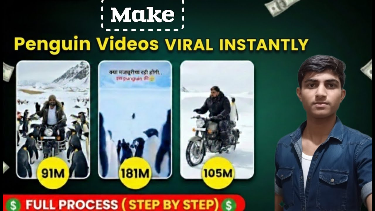 AI Penguin Walking With Me Video Kaise Banaye 🤯 | Instagram TikTok Viral Trend | Step By Step