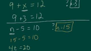 Equations and Mental Math