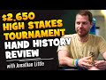 $2,650 Tournament Hand History Review