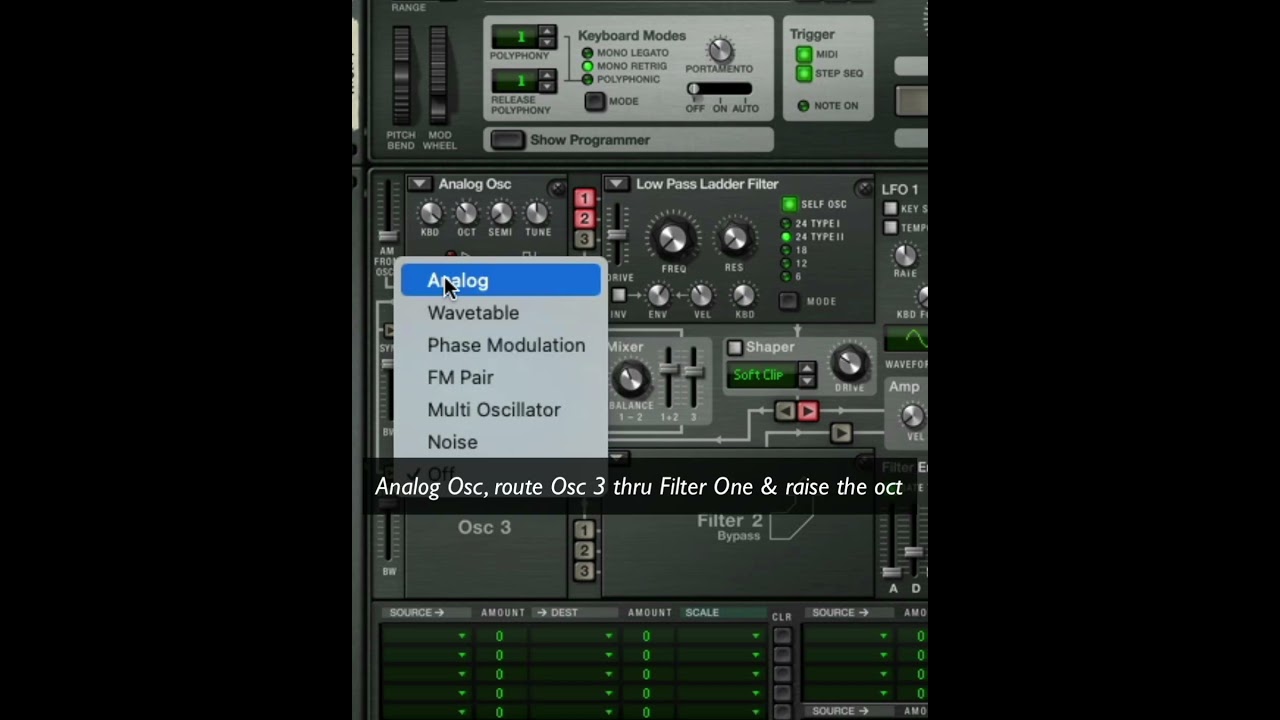 "Creating a Bass Sound with Reason's Thor Synth" 