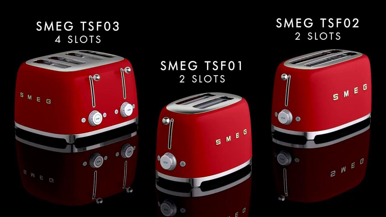 SMEG 4-Slice Red Toaster  Torradeiras, Torradeira, Utensilios domesticos