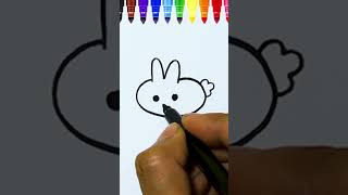 Easy Bunny Art🐰 #shorts #drawing #bunny #rabbit