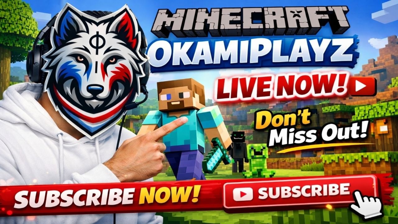 MINECRAFT LIVE 🔴 Survival Adventure with OKAMIPLAYZ | Don’t Miss Out 😱