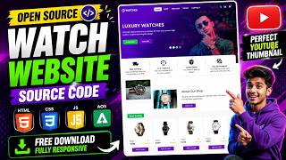 Free Watch Website Source Code | Responsive HTML CSS JavaScript Project
