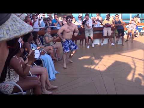 White guy doing the worm.