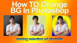 How to change Image Background In Photoshop Cs6 By Making Selection With Pin Tool | URDU | HINDI screenshot 3