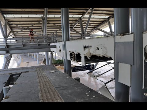Impresionantes daños al terminal Paso del Comercio del MÍO