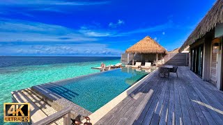 King Overwater Villa with Pool, Waldorf Astoria Maldives Ithaafushi  4K with soothing Guitar