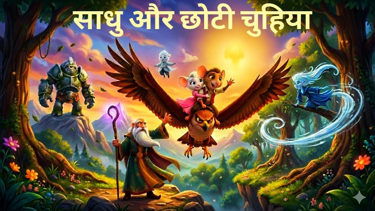 The Hermit and Mouse Princess | साधु और  छोटी चुहिया | Panchatantra Story in Hindi | Moral Story