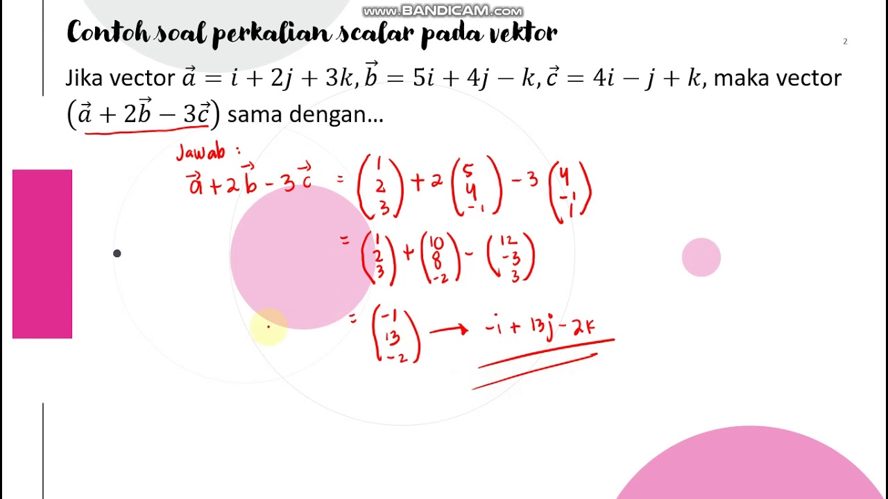 PEMBAHASAN SOAL PERKALIAN SKALAR DENGAN VEKTOR - YouTube