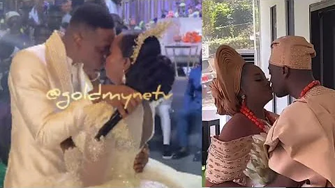 See How Adedimeji Lateef And M.O Bimpe Kiss, Dance, Hug On their wedding Day As Money Rains