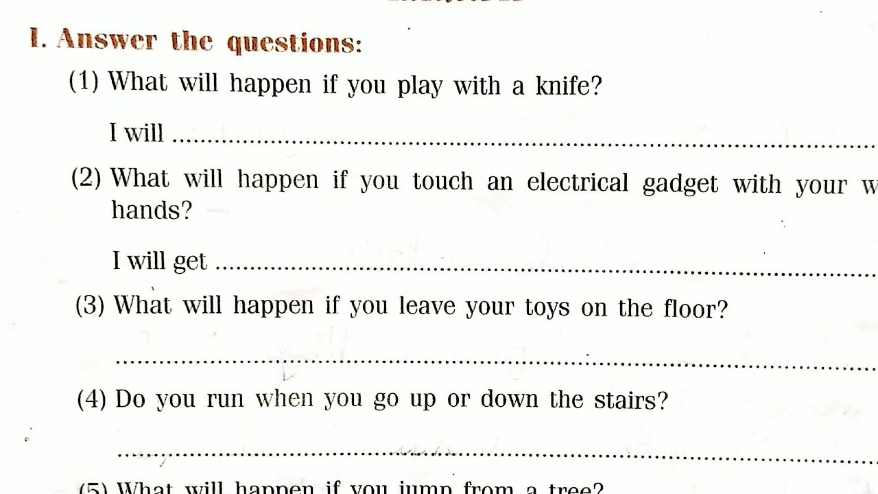 Class 2, Safety Habits at Home, related question answers (21.07.2020) YouTube