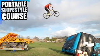 MY PORTABLE MTB SLOPESTYLE COURSE IS SICK!