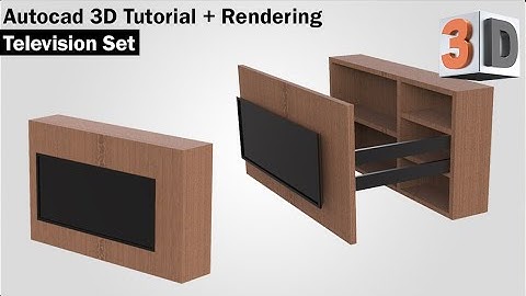AutoCad 3D Tutorial - Television (T.V.) Set + Rendering