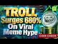 TROLL Meme Coin Explodes 680% - WhaleAccumulation, Viral Demand & Trollface Hype|COINCHECK| 3.0 TV