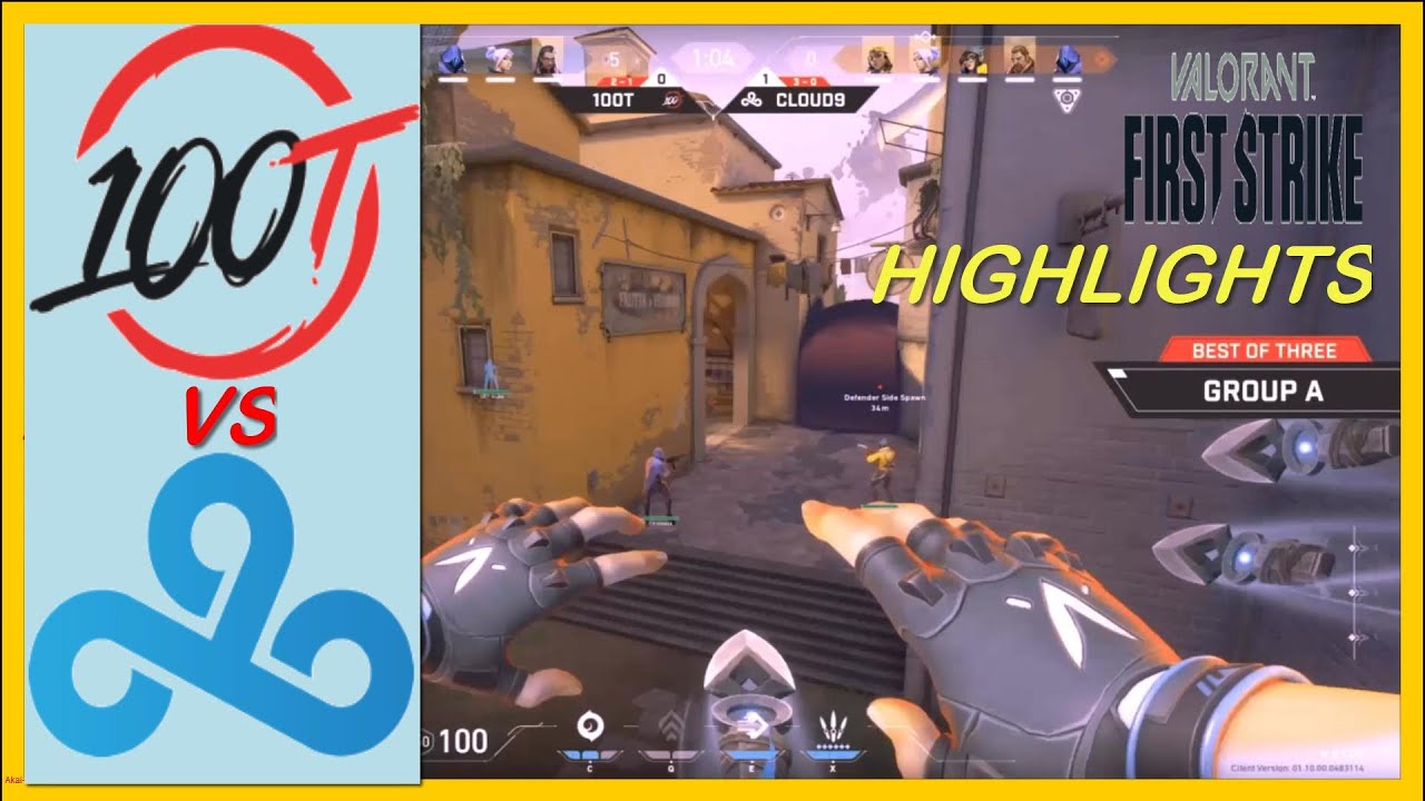 100T vs C9 Blue ALL HIGHLIGHTS GROUP A First Strike NA Closed