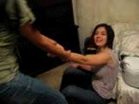 Lydia's drunk ass falling