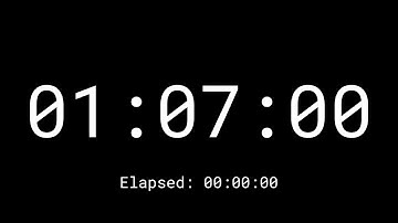 67 Minutes Countdown Timer Clock With Elapse Time and Loud Alarm In The End (HD - 1080p)