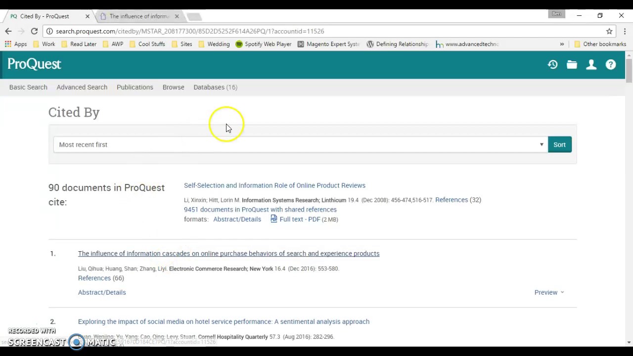 Citation Search YouTube
